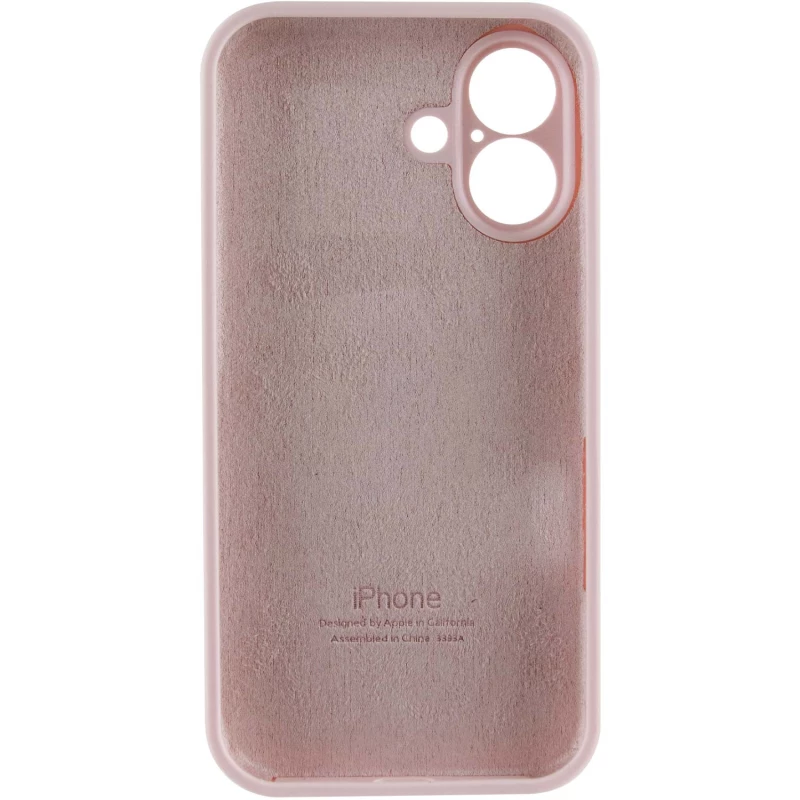 Чехол Silicone Case с защитой камеры для Apple iPhone 16 – Розовый / Chalk Pink. Фото 7 из 8