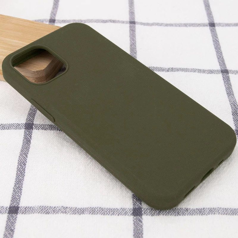 Чохол з закритим низом Silicone Case на Apple iPhone 13 Pro Max (6.7") – Зелений / Dark Olive. Фото 5 з 9