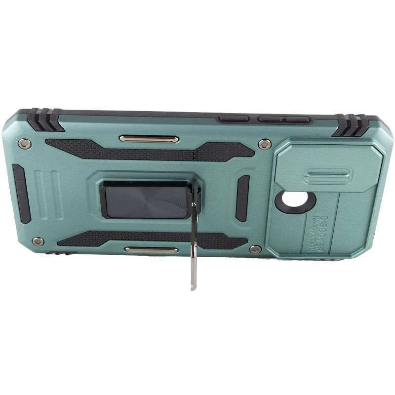 Ударостійкий чохол Square Ring зi шторкою на камеру на Xiaomi Redmi 9C – Зелений / Light Green. Фото 5 з 6
