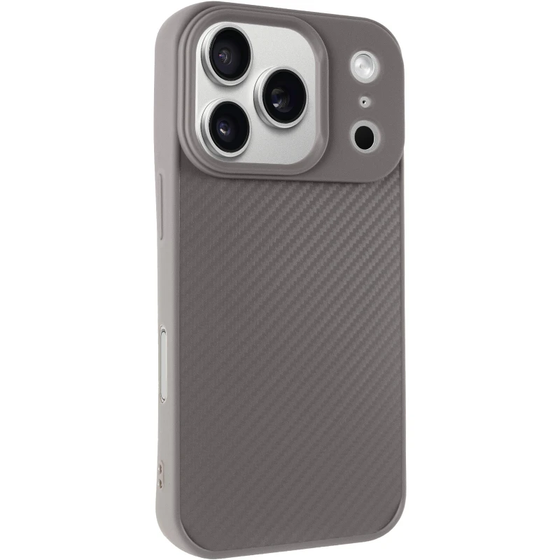 TPU чехол Carbon Protective with Magsafe для Apple iPhone 17 Pro (6.3") – Grey. Фото 2 из 7