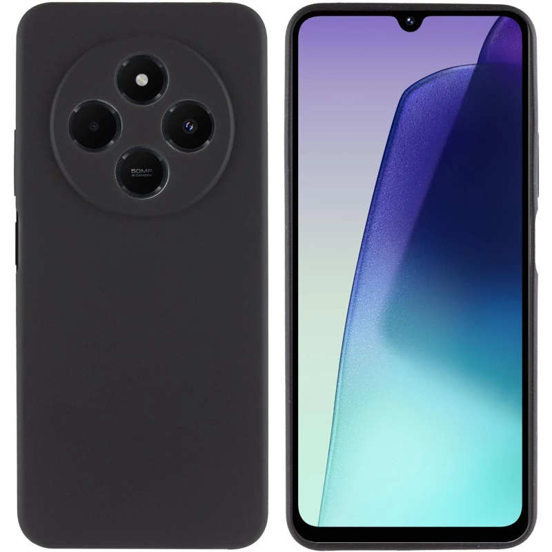 Чохол Silicone Case Lakshmi Plus з закритою камерою на Xiaomi Redmi 14C / Poco C75 – Чорний / Black. Фото 3 з 8