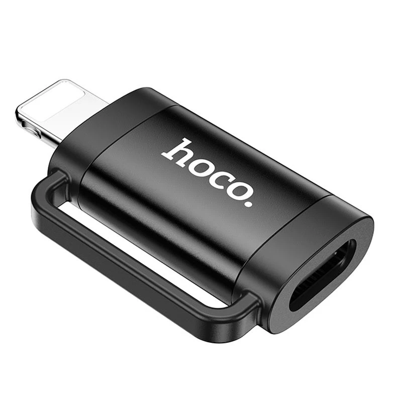 Перехідник Hoco UA31B OTG Lightning male to Type-C female – Black. Фото 2 з 5