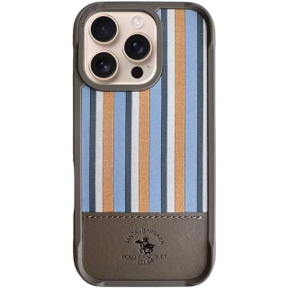 Кожаный чехол Polo Santa Barbara Isaac для Apple iPhone 16 Pro — Titanium grey