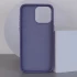 Кожаный чехол Bonbon с металлическими кнопками и MagSafe на Apple iPhone 15 (6.1") – Серый / Lavender. Фото 3 из 6