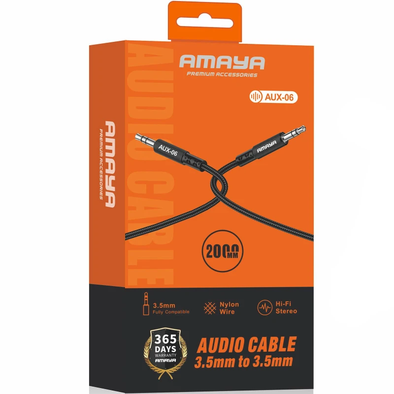 Аудио кабель Aux Amaya AUX-06 (2m) – Black. Фото 2 из 2