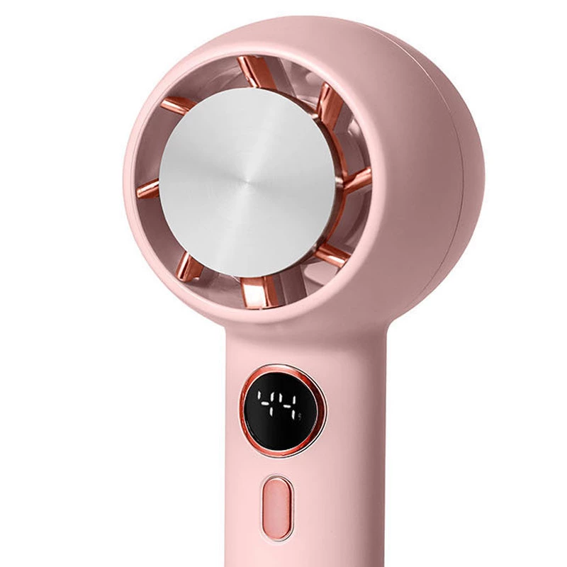 Портативний вентилятор YL007 with Display з підставкою для телефону 2000mAh – Pink. Фото 2 з 3