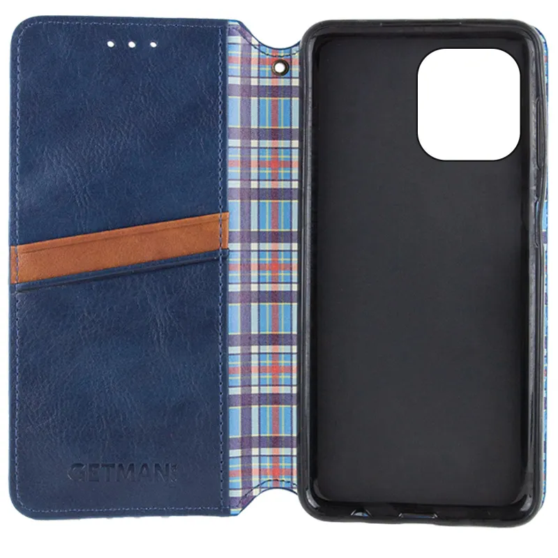Чехол книжка GETMAN Cubic для Apple iPhone 12 Pro Max (6.7") – Синий. Фото 2 из 4