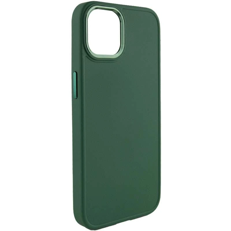 TPU чохол Bonbon з металевими кнопками на Apple iPhone 12 (6.1") – Зелений / Pine green. Фото 1 з 5