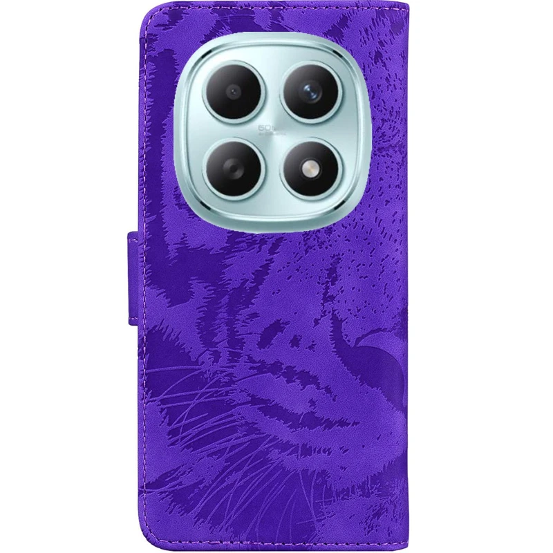 Шкіряний чохол-книжка Tiger для Xiaomi Redmi Note 15 4G/5G (EU) – Purple. Фото 2 з 7