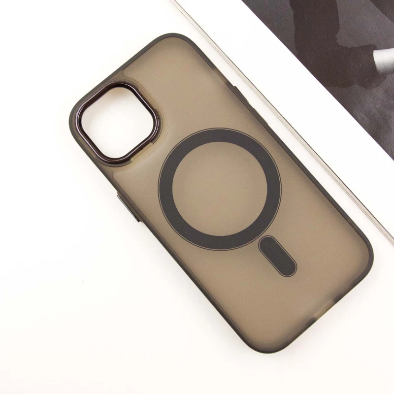 Цветной TPU+PC с MagSafe на Apple iPhone 15 (6.1") – Dark Gray. Фото 6 из 11