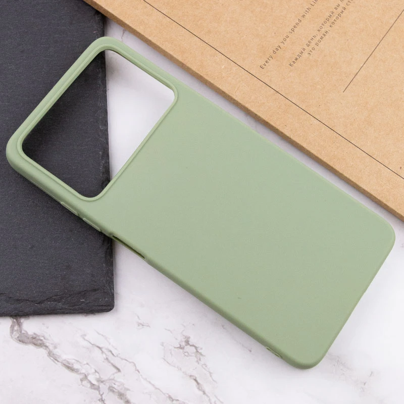 Кольоровий силіконовий чохол на Xiaomi Poco X4 Pro 5G – Фісташковий. Фото 7 з 7