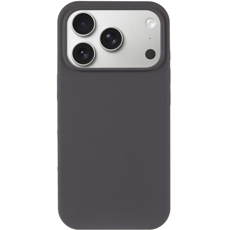 Чехол с закрытым низом Silicone Case для Apple iPhone 18 Pro – Серый / Dark Gray. Фото 2 из 5