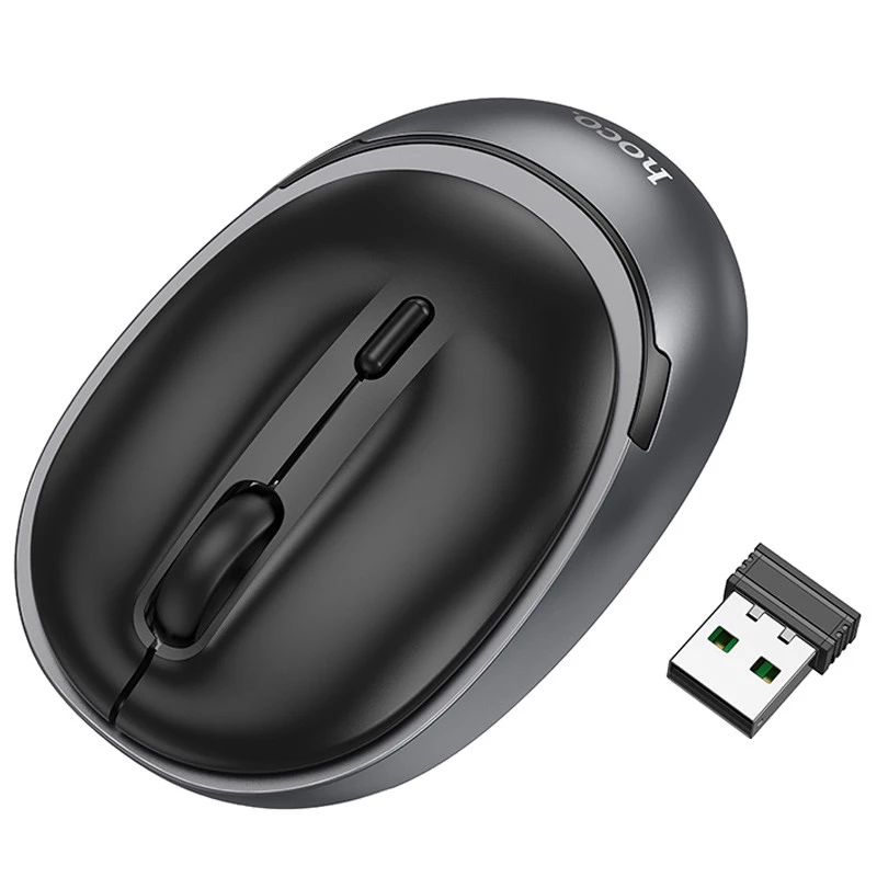 Мышь Hoco GM34 Nuevo dual-mode – Black metal gray. Фото 2 из 6