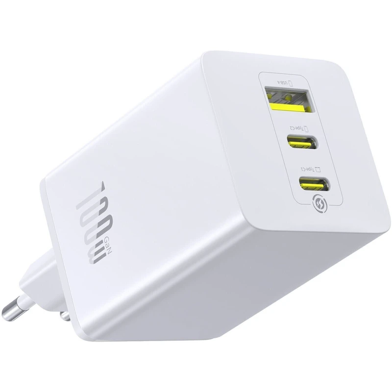 МЗП Baseus EnerFill FE11 Fast Charger 100W (1USB-A/2C) (P101821) – Moon White. Фото 3 з 4