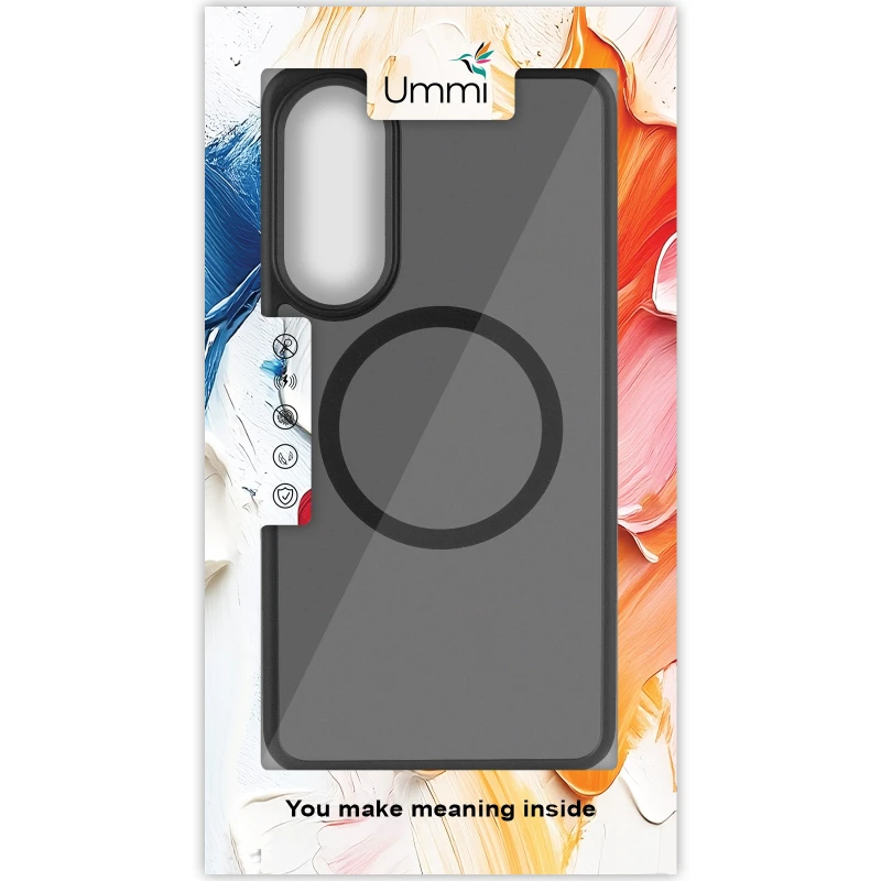 Чехол Ummi Colorful with MagSafe для Samsung Galaxy S25 Edge – Черный / Black. Фото 6 из 7