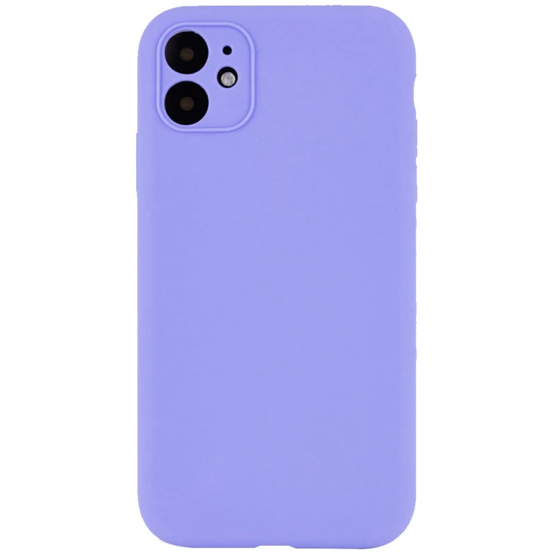 Чохол з захистом камери Silicone Case для Apple iPhone 12 (6.1") – Бузковий / Dasheen. Фото 1 з 2