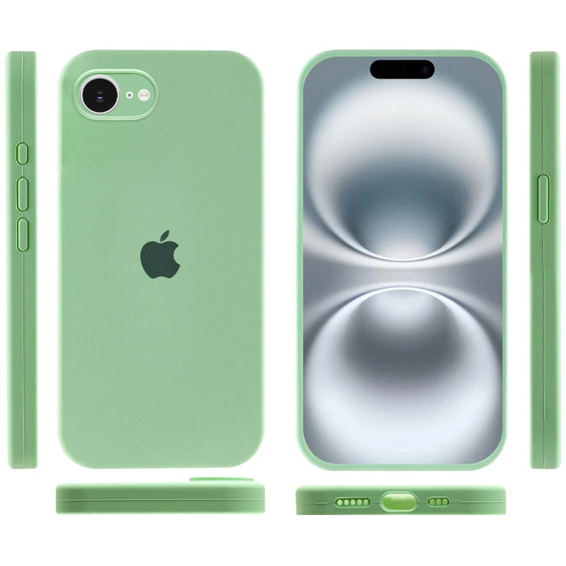 Чохол Silicone Case з закритим низом на Apple iPhone 17e (6.1") – Зелений / Pistachio. Фото 4 з 6