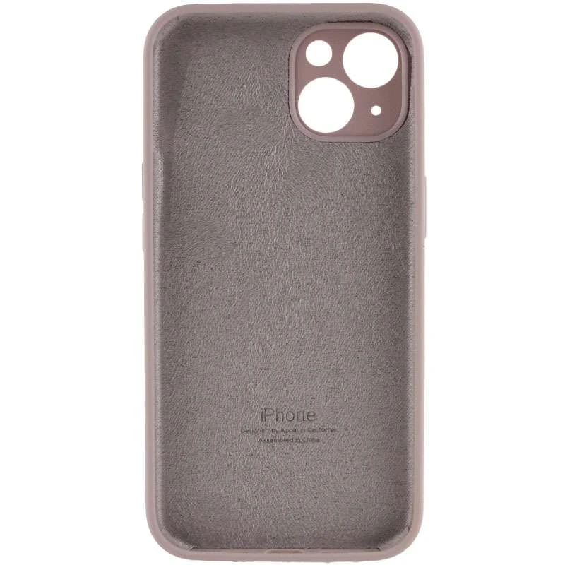 Чехол Silicone Case с защитой камеры для Apple iPhone 14 (6.1") – Серый / Lavender. Фото 2 из 4