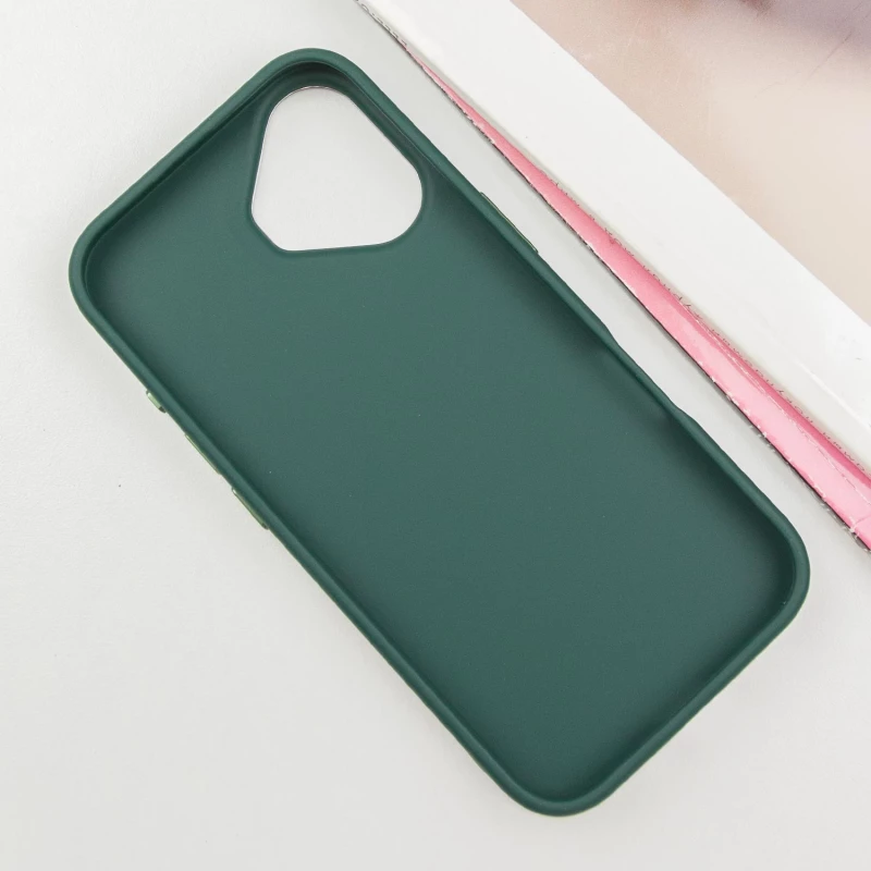 TPU чохол Bonbon з металевими кнопками та MagSafe на Apple iPhone 16 – Зелений / Pine green. Фото 3 з 7