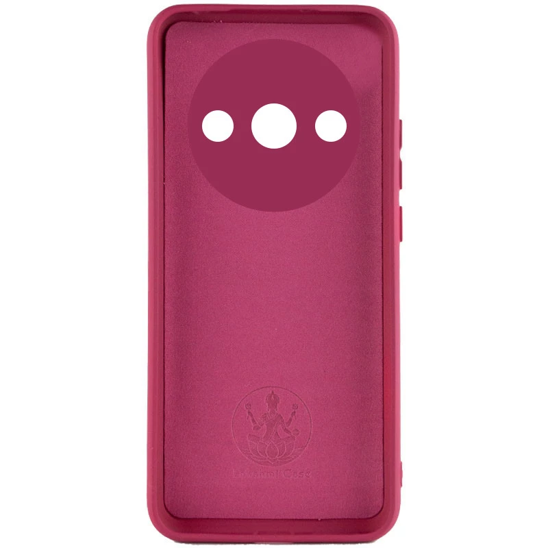 Цветной силиконовый чехол GETMAN с закрытой камерой на Xiaomi Redmi A3 – Бордовый / Marsala. Фото 2 из 4