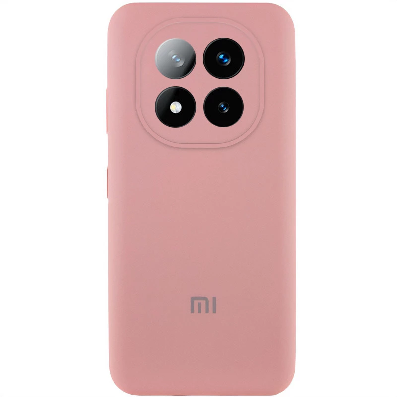 Чехол Silicone Case с закрытым низом и защитой камеры для Xiaomi Redmi Note 14 Pro 4G – Розовый / Pink. Фото 1 из 4