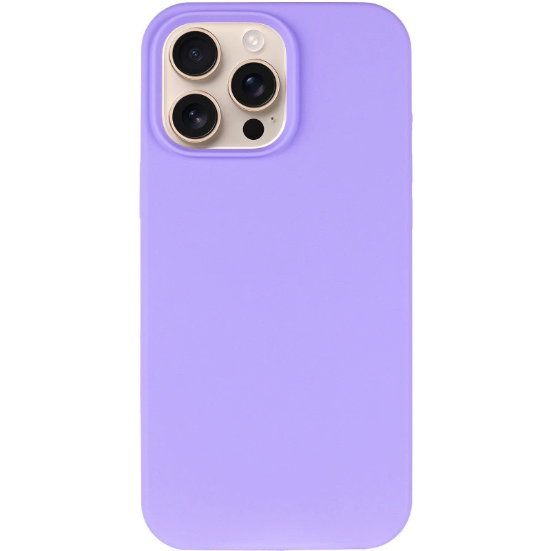 Чохол з закритим низом Silicone Case на Apple iPhone 16 Pro Max – Бузковий / Dasheen. Фото 6 з 12