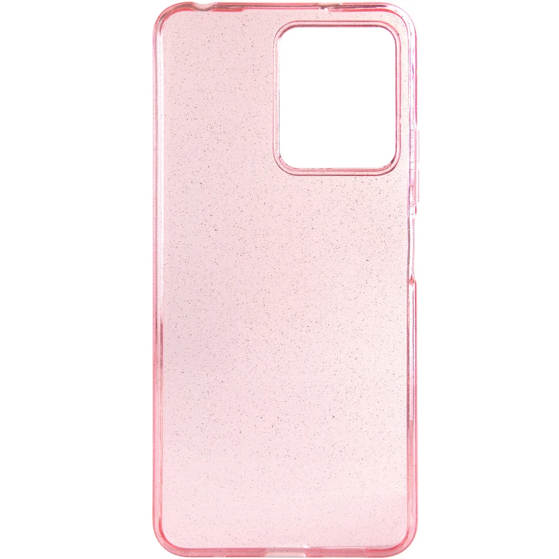 Блестящий силиконовый чехол на Xiaomi Poco C65 – Pink. Фото 9 из 13