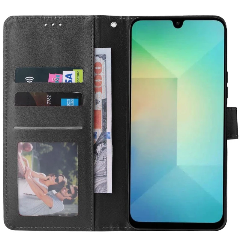 Кожаный чехол-книжка Essential Case для Xiaomi Redmi 15 (EU) – Black. Фото 3 из 5