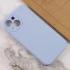 Чехол с защитой камеры Silicone Case для Apple iPhone 14 (6.1") – Голубой / Lilac Blue. Фото 3 из 3