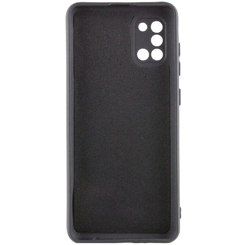 Кольоровий силіконовий чохол GETMAN із закритою камерою для Samsung Galaxy A31 – Чорний / Black. Фото 2 з 4