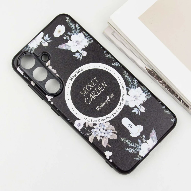 TPU+PC чохол Secret Garden with MagFit для Samsung Galaxy S24 – Black. Фото 9 з 14