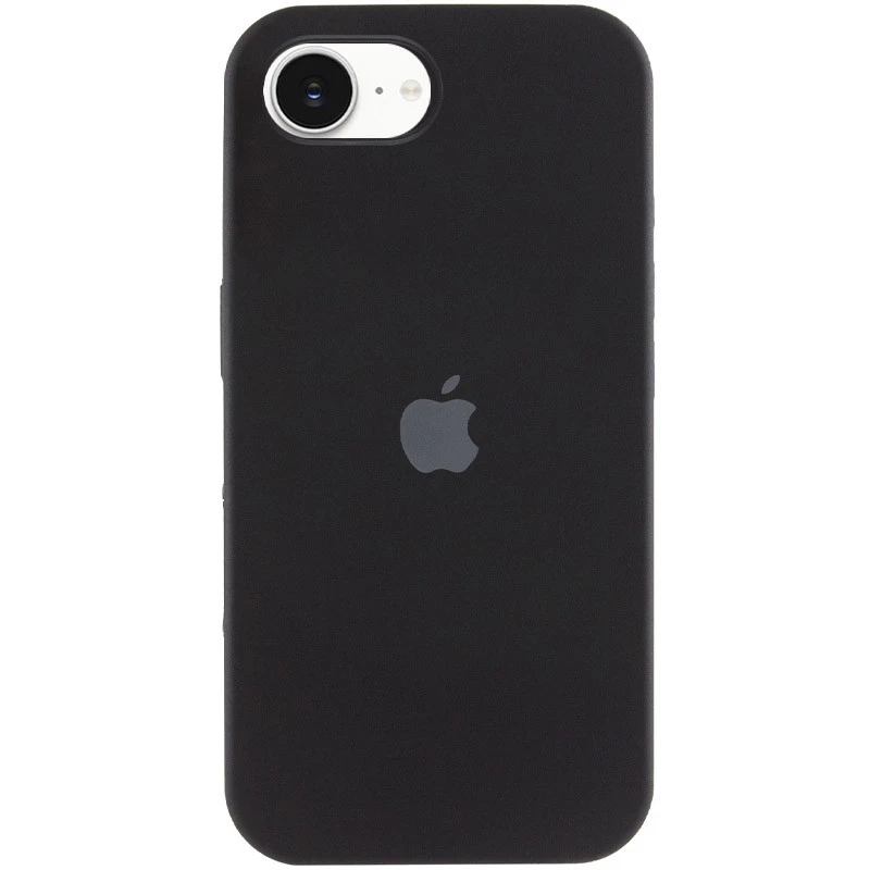 Чохол Silicone Case з закритим низом на Apple iPhone 16e (6.1") – Чорний / Black. Фото 1 з 4