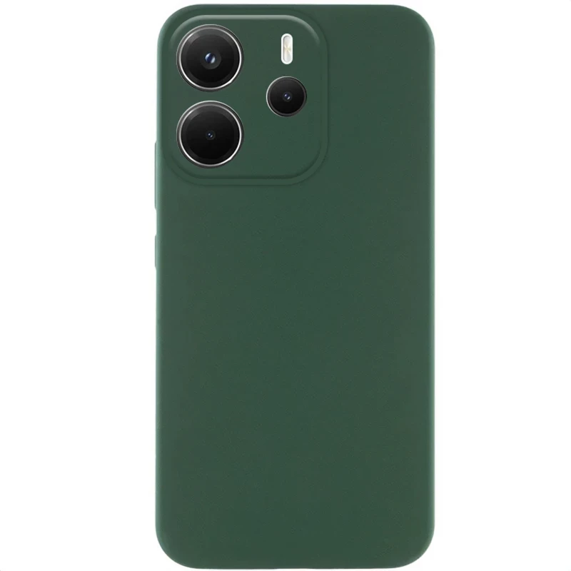 Чохол Silicone Case Lakshmi Plus з закритою камерою на Xiaomi Redmi Note 14 4G (Int. version) – Зелений / Dark green. Фото 1 з 1