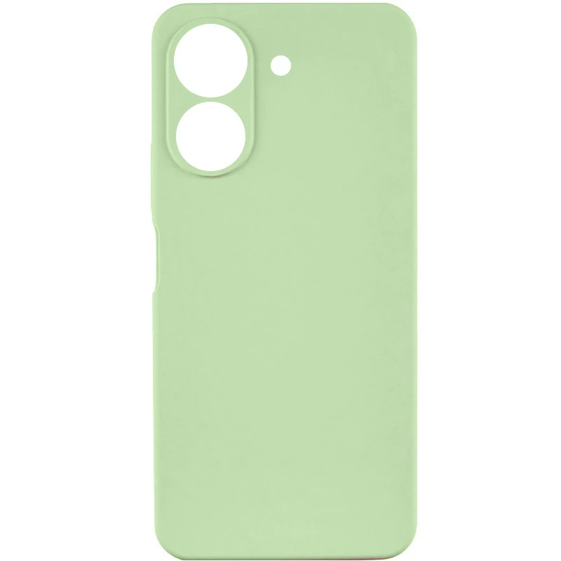 Кольоровий силіконовий чохол GETMAN із закритою камерою для Xiaomi Redmi 13C – Зелений / Pistachio. Фото 3 з 3