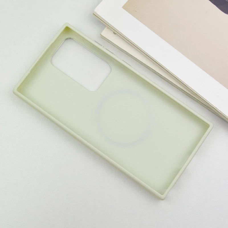 TPU чехол Bonbon с металлическими кнопками та MagSafe на Samsung Galaxy S24 Ultra – Белый / White. Фото 12 из 18