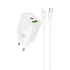 СЗУ Hoco N63 Gentle PD30W+QC3.0 (1USB-A/1C) + кабель Type-C to Lightning – White. Фото 1 из 8