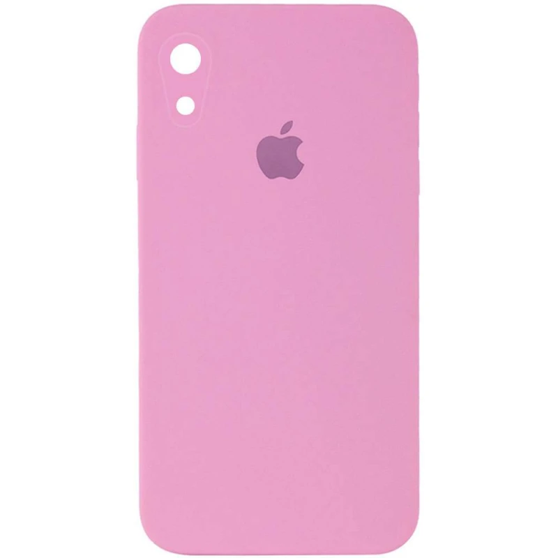 

Чехол Silicone Case Square с защитой камеры для Apple iPhone XR (6.1") (Розовый / Light pink), Рожевий / light pink