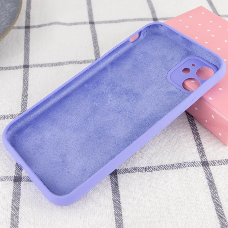 Чохол з захистом камери Silicone Case для Apple iPhone 12 (6.1") – Бузковий / Dasheen. Фото 2 з 2