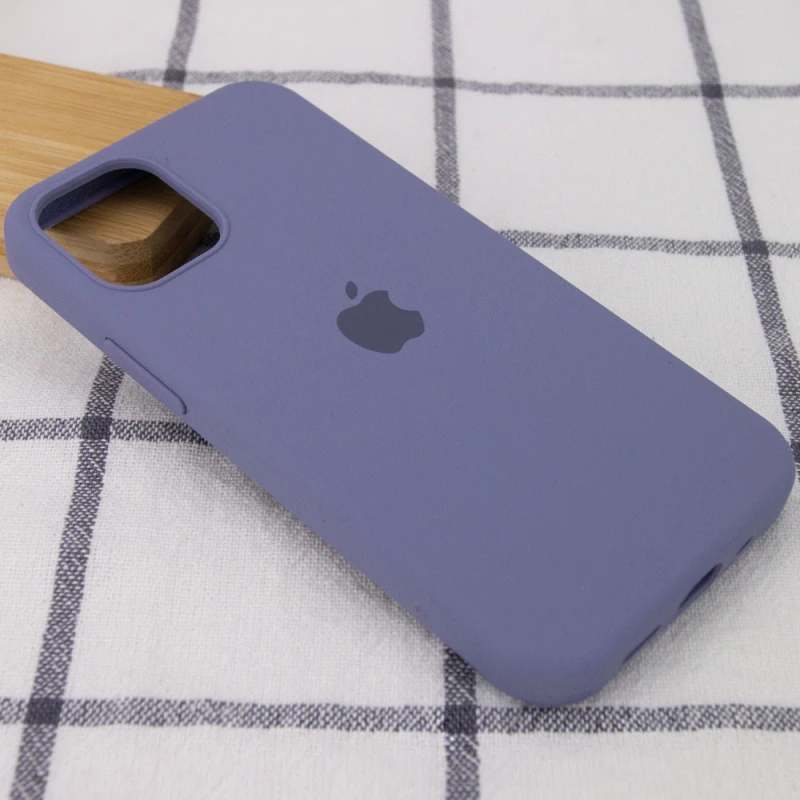 Чехол Silicone Case с закрытым низом для Apple iPhone 14 Pro Max (6.7") – Серый / Lavender Gray. Фото 2 из 3