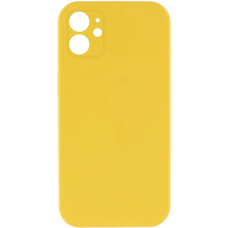 Чехол Silicone Case Square L с защитой камеры для Apple iPhone 11 (6.1") – Желтый / Yellow. Фото 3 из 3