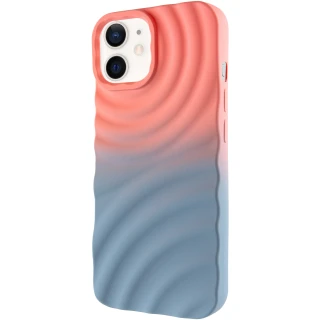 Чехол TPU ColorWave для Apple iPhone 12 (6.1") — Peach / Sky