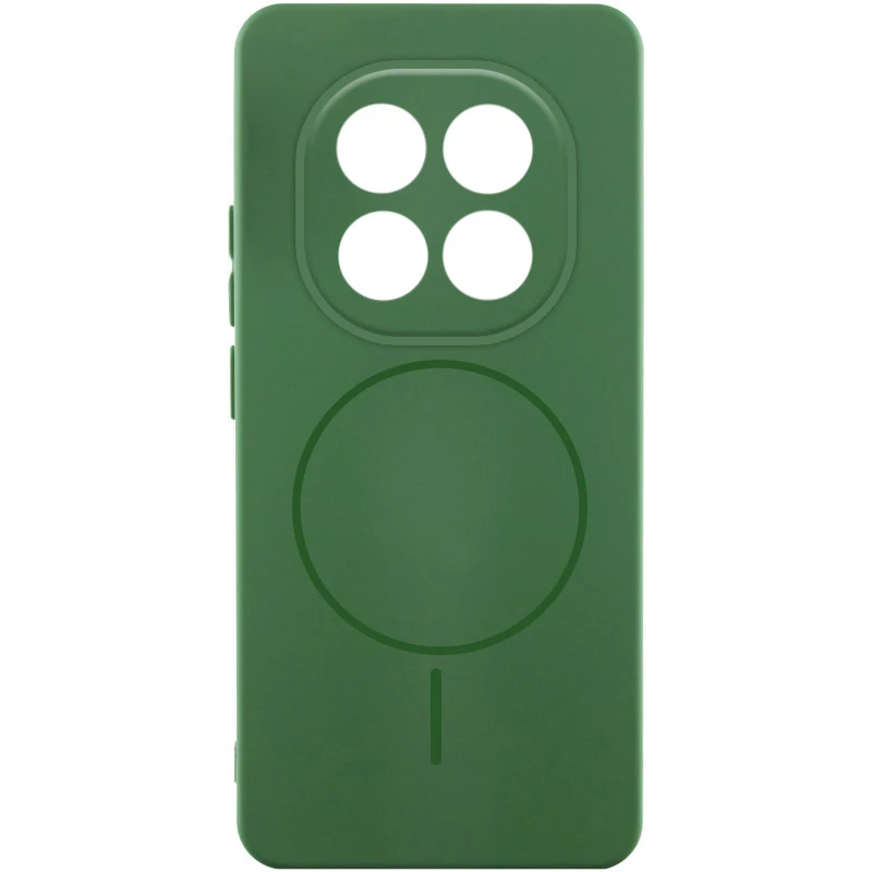 Силіконовий чохол Lakshmi MagFit з захистом камери для Xiaomi Redmi Note 15 Pro 5G – Зелений / Dark green. Фото 1 з 1