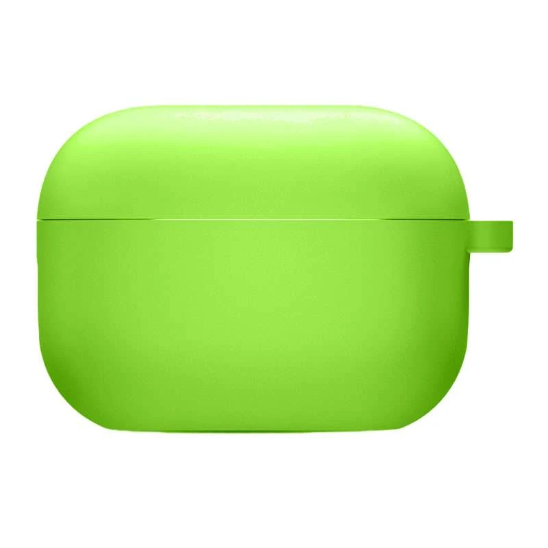 

Силиконовый футляр с микрофиброй для наушников Airpods Pro (Салатовый / Neon green), Салатовий / neon green