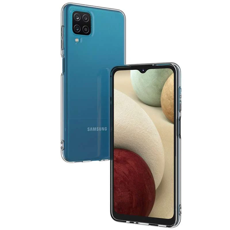 Ультратонкий силиконовый чехол 1 мм для Samsung Galaxy A12 – Бесцветный (прозрачный). Фото 2 из 3