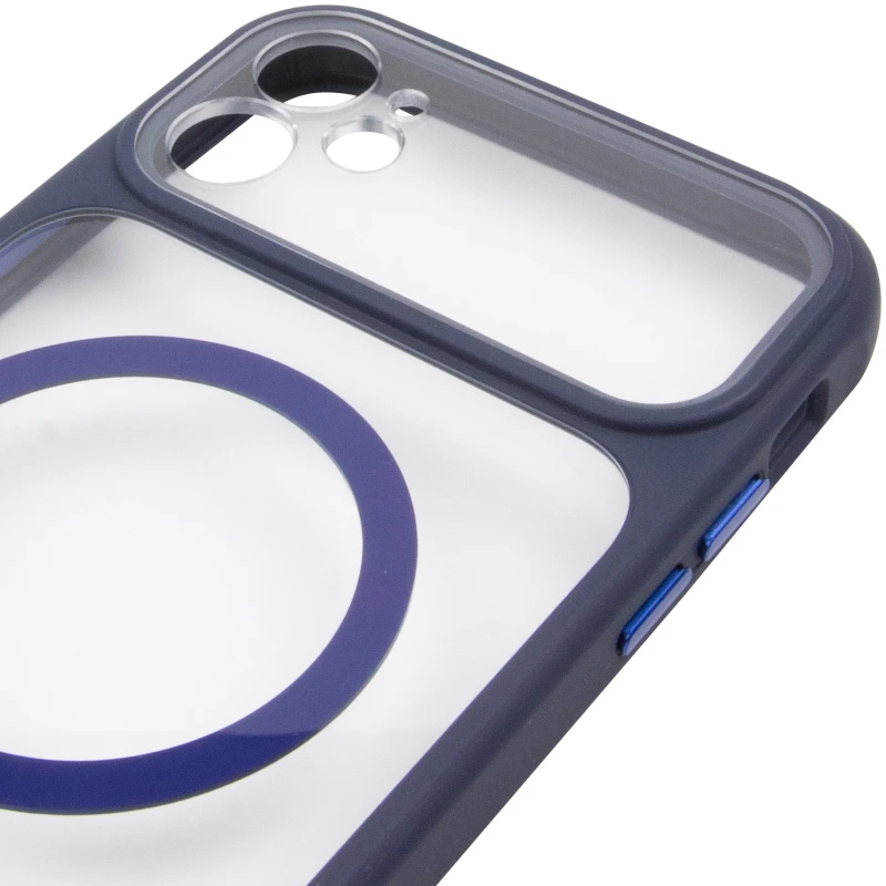 Чохол TPU GETMAN Moon Clear with MagSafe для Apple iPhone 12 (6.1") – Blue. Фото 5 з 6