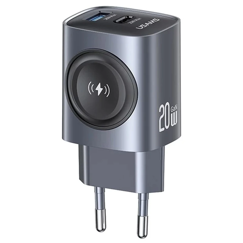 МЗП Usams US-CC293 T67 Multifunctional iWatch Charger 20W (1USB-A/1C) фото 1 з 1
