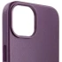Кожаный чехол Leather Case с MagSafe для Apple iPhone 14 (6.1") – Dark violet. Фото 5 из 9
