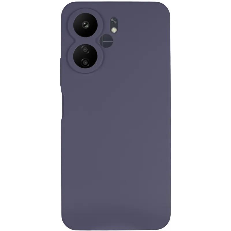 Чохол Silicone Case Lakshmi Premium із закритою камерою для Xiaomi Redmi 13C – Сірий / Dark Gray. Фото 3 з 6