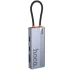 Перехідник HUB Hoco HB52 Wow 8in1 (Type-C to HDTV+RJ45+SD/TF+PD+Type-C3.0+2xUSB3.0) – Deep space gray. Фото 4 з 6