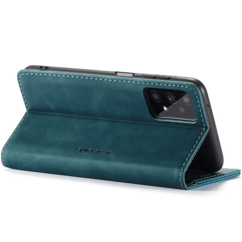 Шкіряний чохол-книжка CaseMe Velvet Nubuck для Samsung Galaxy A32 (A326B) 5G – Green. Фото 5 з 6